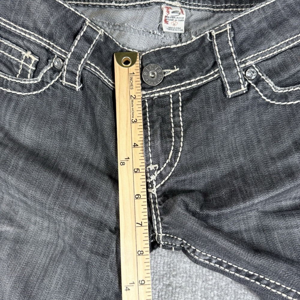 Silver Jeans Women's 31x32‎ Gray McKenzie Slim Bootcut Low Rise Pocket Flaps - Picture 7 of 10